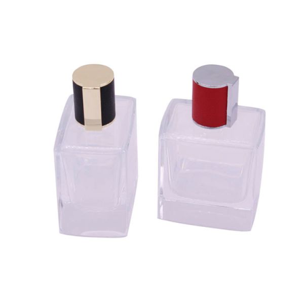 Perfume Zinc Alloy Closures Zamac Cap With Leather For Ready - Made Mould