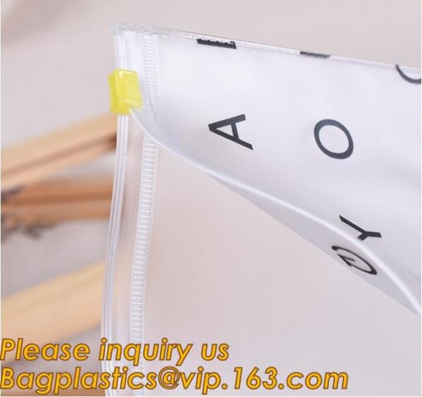 factory office use slider zip lock document bag vinyl plastic PVC bag,document bag with zipper cosmetics offices supplie