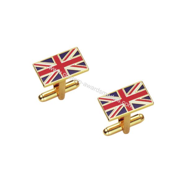 High Quality Uk Cufflink, Copper Enamel Cufflinks By Brass Stamped, Gold Plating