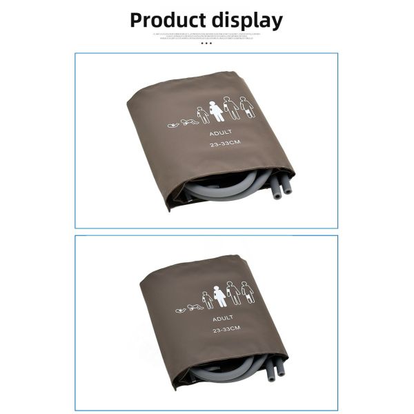 Adult Size 23-33CM Brown TPU Airbag Reusable Blood Pressure Cuffs With 1.5L Lab Tubes CE Certified Class I Medical Device