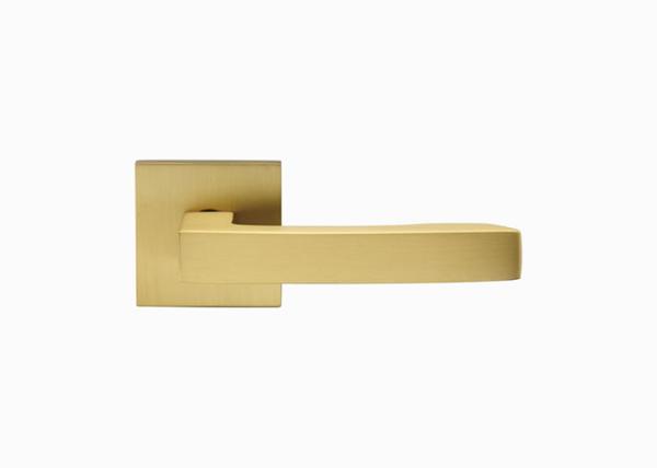 Luxury Brass Door Lock Set Modern Minimalist Door Handle 85mm 72mm Hole Distance