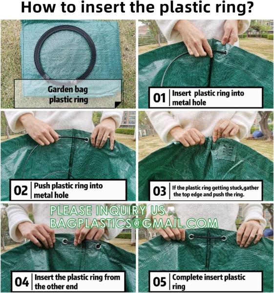 Heavy Duty Home and Yard Waste Bag 48-Gallon Woven Polypropylene, Reusable Lawn and Leaf Garden Bag with Reinforced