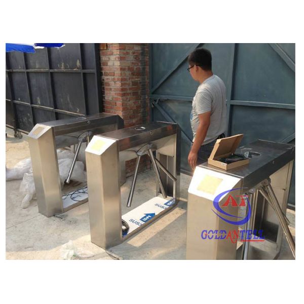 Three Roll Turnstile Barrier Gate Automatic Ticketing Access System 510mm Arm Width