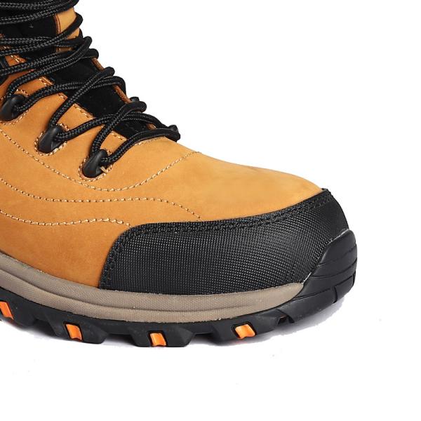 Fleece Lining Winter Warm Work Boots Nubuck Cow Leather Anti Slip Steel Toe Steel Plate Waterproof