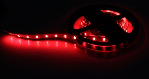 36W Flexible Red Led Light Bar Strip, 5M Length 12V Strip Led Lights