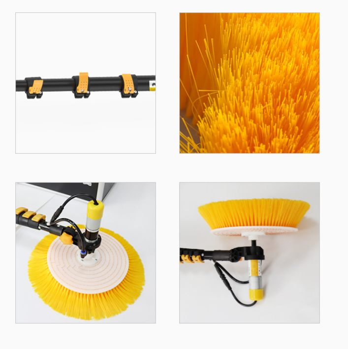 Щетка чистки панели щетки одиночных голов электронная очищая вращая солнечная фотовольтайческая