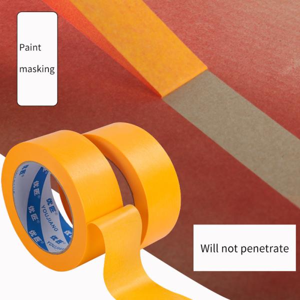 Masking Tape Rubber Adhesive Yellow Car & Wall Painting Die Cutting Washi Paper Masking Tape for Painting