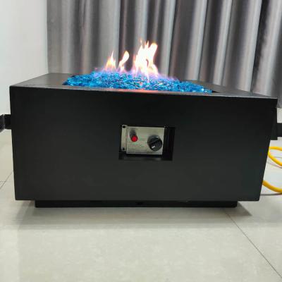 SUS304 Garden Gas Fire Pits Corten Steel Square Fire Pit Bowl Natural Gas