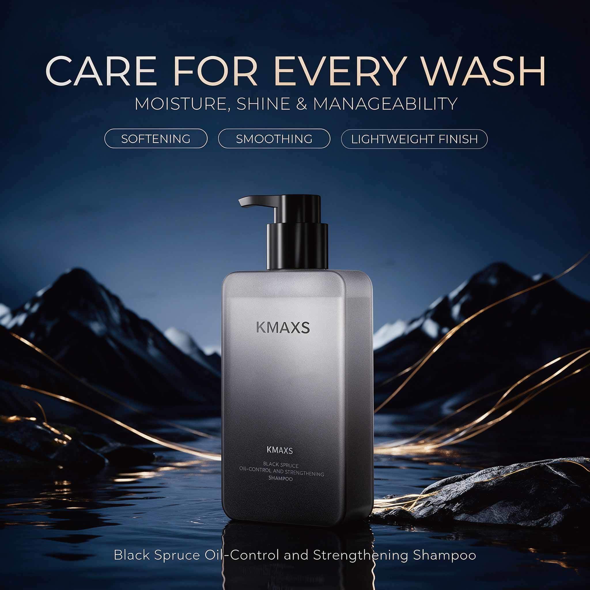 Men Shampoo Oil Control Volumizing Strengthen Hair Root Daily Cleansing