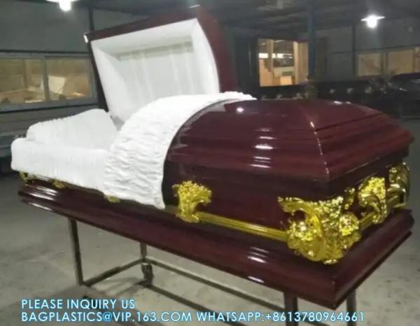 Paper Veneer Casket Solid Wood Caskets Wood Veneer MDF Caskets Cardboard Caskets European Coffins