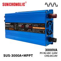 MPPT Inverseur photovoltaïque solaire 12v 220v ac dc 3000va 3000w fonctionnement silencieux