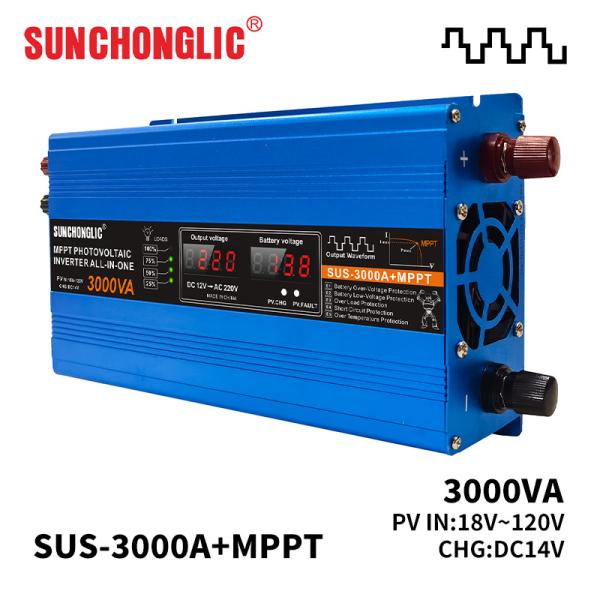 MPPT Solar Photovoltaic Inverter 12v 220v Dc Ac 3000va 3000w Quiet Operation