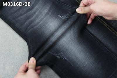 10 Oz High Stretch Cross Hatch Jeans Fabric Slub Balck Denim Fabric For Men'S Wear