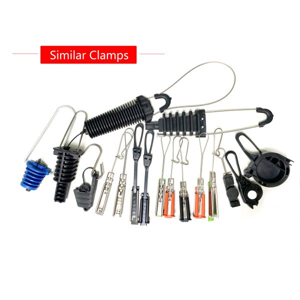 ODWAC-S22 FTTH Flat Drop Cable Wire Tension Clamp For Figure 8 Open Hook