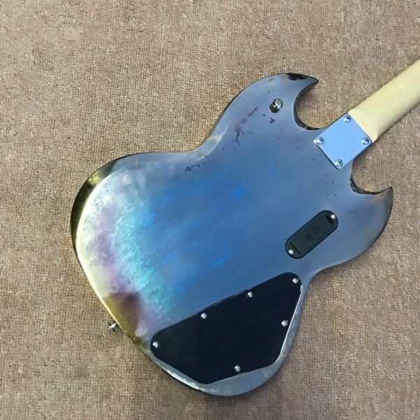 High quality LED light acrylic electric guitar, free shipping