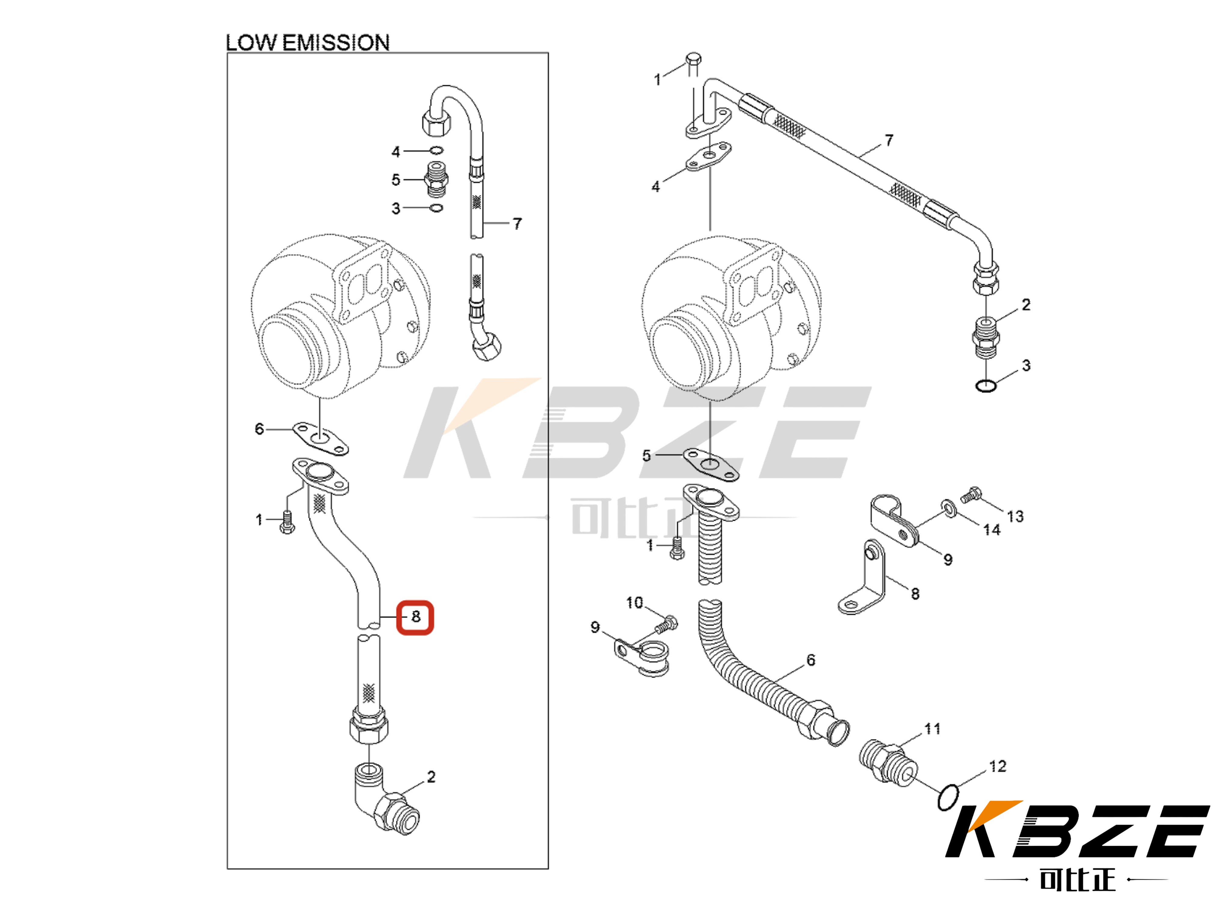 3899508 КУММИНС M11 QSM11 ISM11 KBZE TURBO ОЛЕЙНЫЙ ДРЕЙН СОЕДЕНИЕ для экскаватора