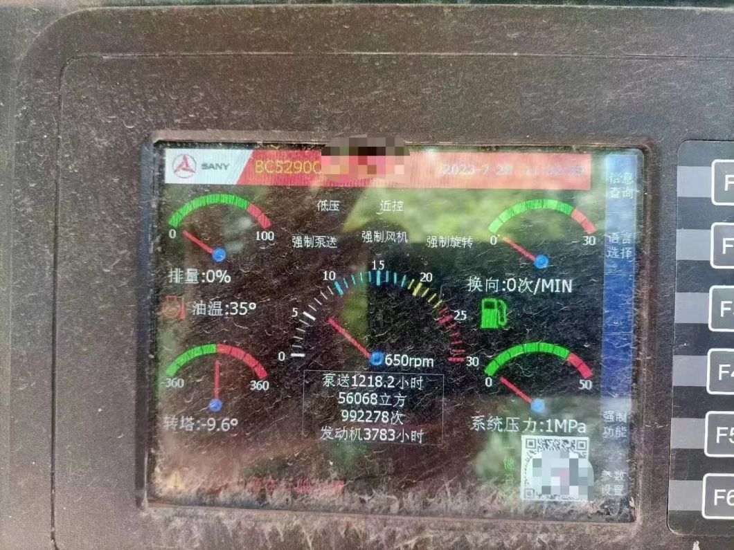 SYMS290HBES 20 años camión de bomba de hormigón con 43m bomba utilizada y concesiones