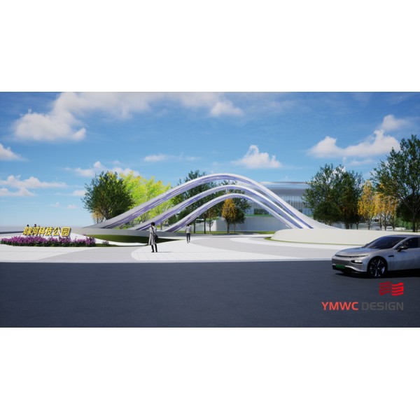 Customizable Design Modern Stainless Steel Hollowed Out Art Arch Sculpture for Outdoor