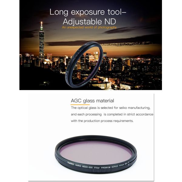 77mm Slim Variable ND Filter Fader ND2-ND400 Neutral Density Adjustable