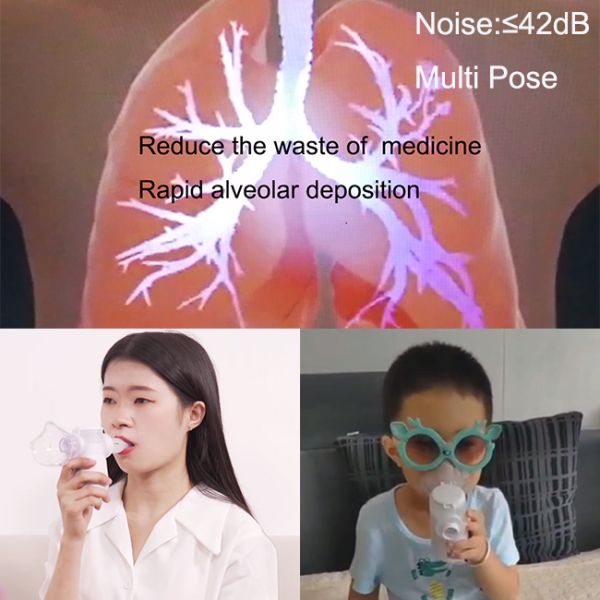 Машины Nebulizer сетки здравоохранения Inhalator аэрозоля 2-3.3μm портативной терапевтический