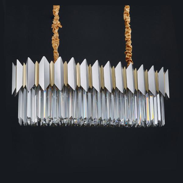 Luxury Length 90cm Crystal Pendant Chandelier For Dining Room