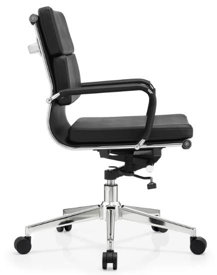 Pu Leather Boss Mid-back Metal Frame Ergonomic Office Furniture Adjustable Swivel Executive Office Chair