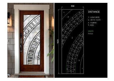 16-30mm Decorative Bathroom Window Glass , Brass Nickel Patina Custom Glass Window Panels
