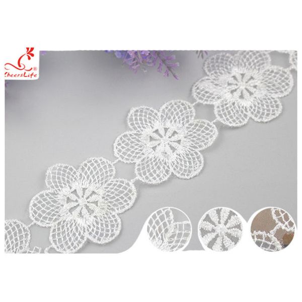 Азо свободное крася ОЭКО - отделка шнурка нейлона ТЭС/ткань сетки Тюль флористическая вышитая