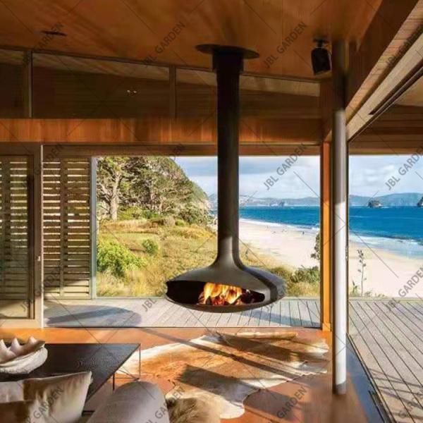 Carbon Steel Wood Burning Fire Pits Hanging Suspended Ceiling
