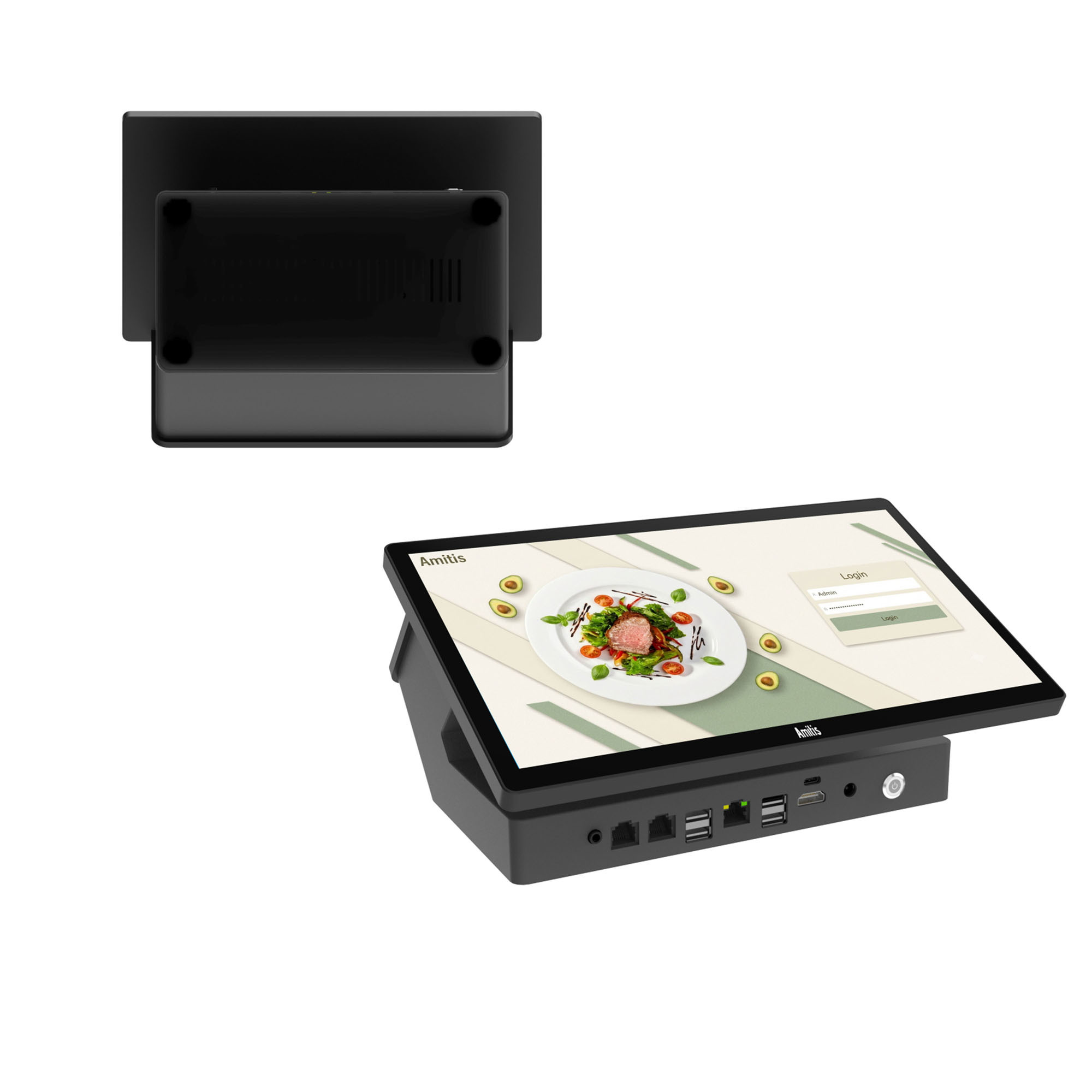 Durable Restaurant POS Terminal With Integrated Kitchen Printer For Fast Cafe
