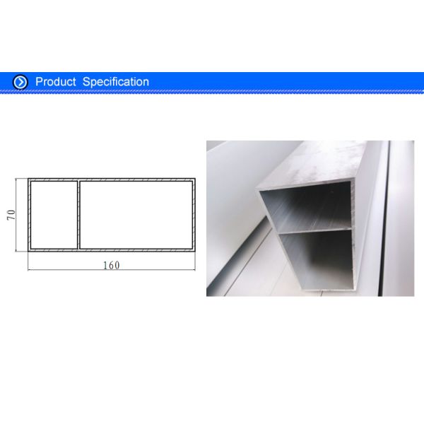 Railway Cable Channel Aluminum Extrusion Profiles Section Square Tube with Aluminum Alloy 6063 T5