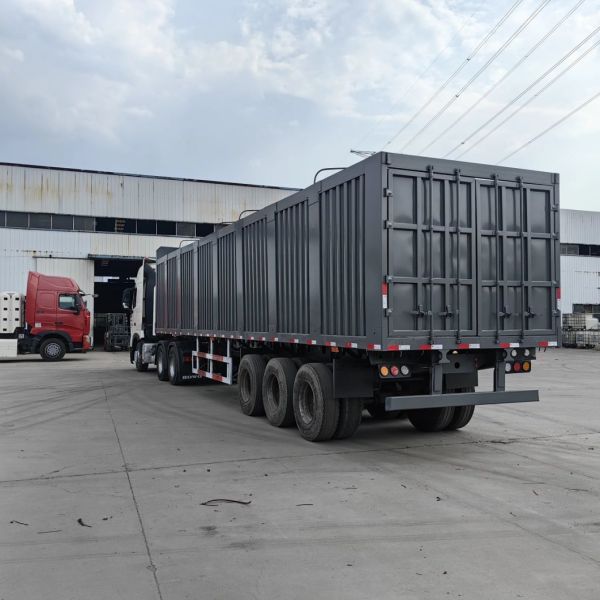3-Axis 40-100 Tons Box Semi-Trailer Not Self-dumping 1 Year After-sales Service