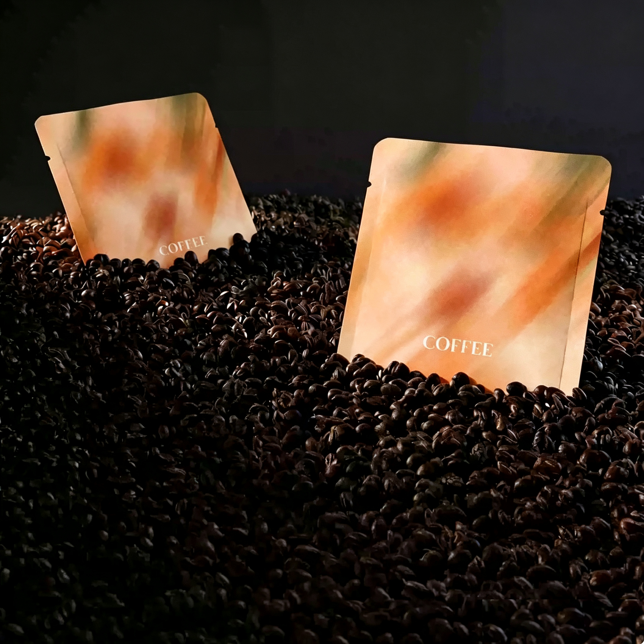 Single-Serve Drip Coffee Sachets & Sample Flat Pouches | Custom Printed 3 Side Seal Coffee Sample Bags For Hanging Drip Coffee OEM Packaging