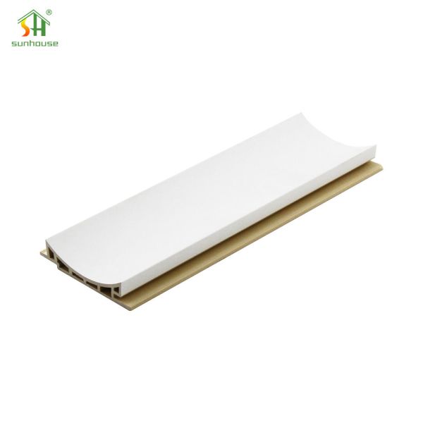 Modern White Wave WPC Decor Wall Panel 3D Curved Fluted Elegant White WPC Decor Wall Panel