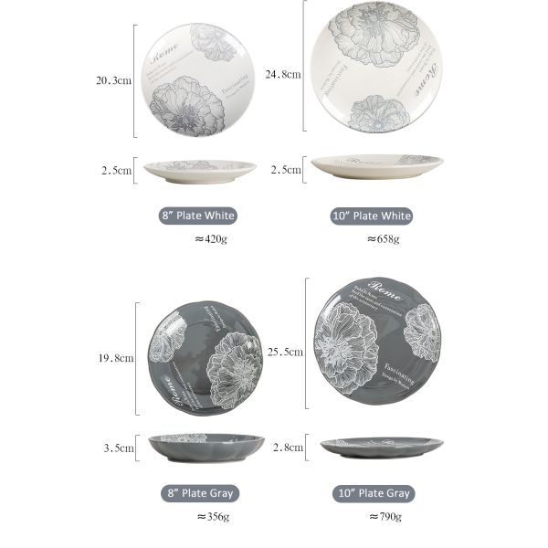 Ceramic Dinner Set 72 Pcs Porcelain Dinnerware Jogo De Jantar Tableware 2024 Design Rome