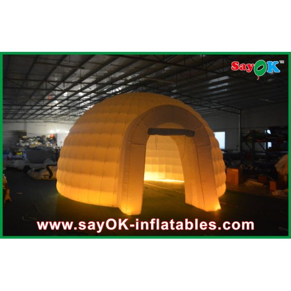 Dome Inflatable Tent Outdoor Wedding Inflatable Air Tent , Moblie Led Semicircle Inflatable Camping Tent