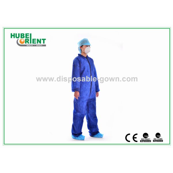 Sanitary Non Irritating 22gsm Disposable SMS Coverall