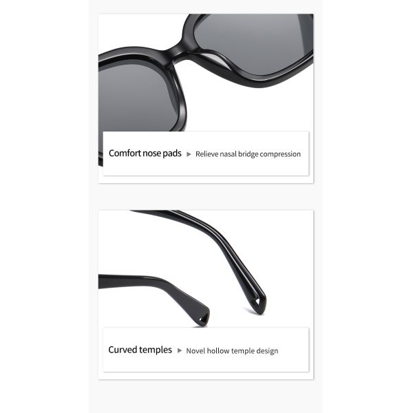 Поляризовыванный солнечных очков ацетата объектива квадрат квадратных большой ориентированный на заказчика