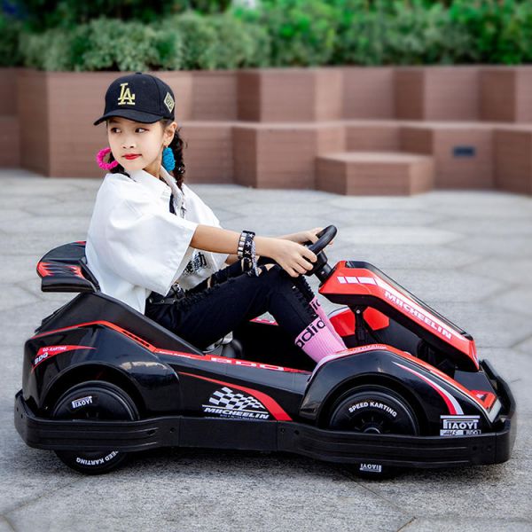 G.W. N.W 19kg/16kgs Kids Outdoor Electric Go Kart Car 12V Battery Power and 4 Wheels