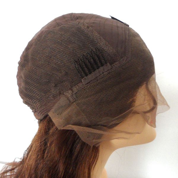 Top Quality Body Wave Brazilian Human Hair Bleached Knots Lace Front Wigs