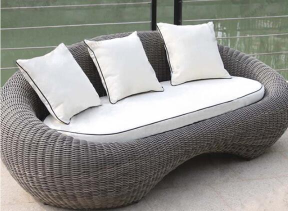 Leisure Aluminium PE Rattan Wicker furniture Outdoor Garden Backyard Sofa sets wicker Patio sofa