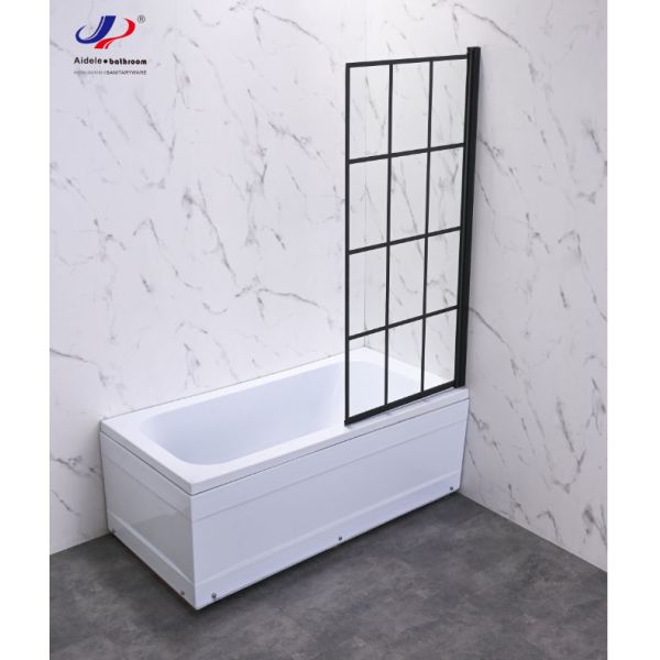 Modern Black Aluminum Shower Enclosure With 5/6mm Tempered Glass-Durable & Stylish