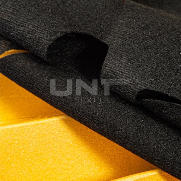 Anti Bacteria Charcoal Color Spunlace Nonwoven Fabric 100% Bamboo Carbon Cross Structure