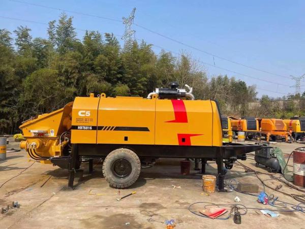 Rexroth Used Shacman Stationary Concrete Pump HBT60C 6830×2125×2685mm