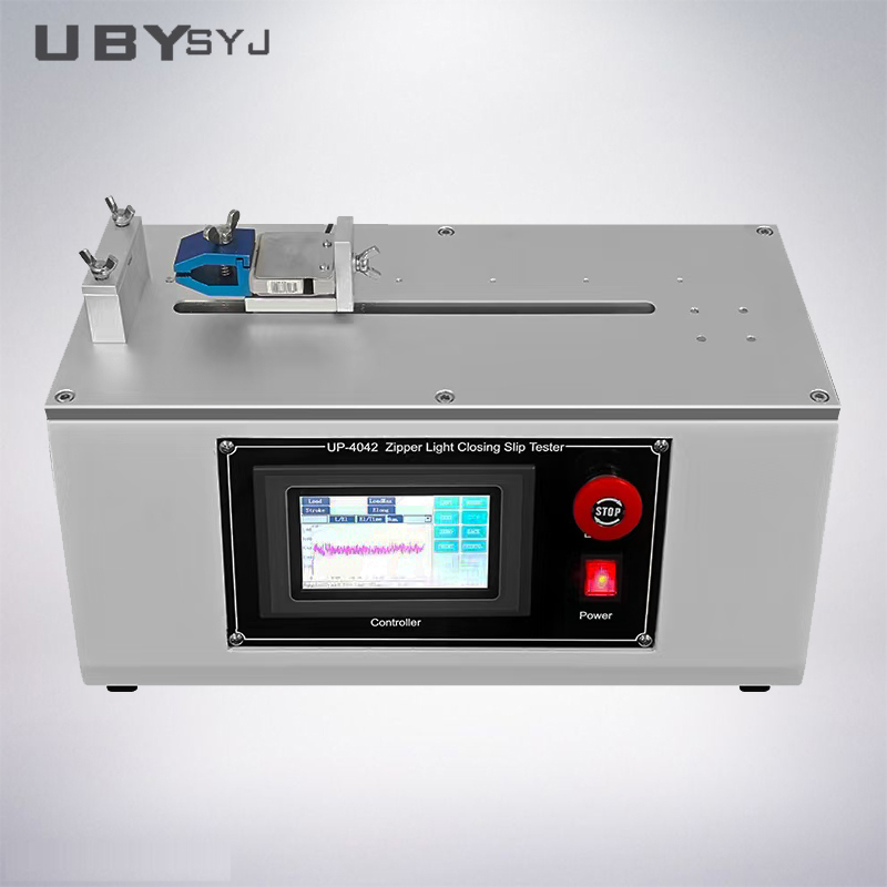Zipper Smoothness Tester with High-Precision Load Cell, Touch-Screen Intelligent Control, and Adjustable Test Travel for ASTM D2061 Compliance