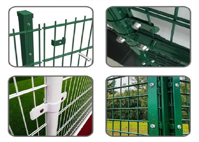 Aesthetic Double Loop Wire Fencing Gray PVC-Coated for Villa Communities