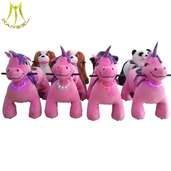 Hansel battery powered mountable animals motorized plush animals ride toy car
