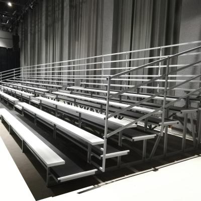 Gym Outdoor Metal Bleachers , Portable Gym Bleachers Disassemble With Fence