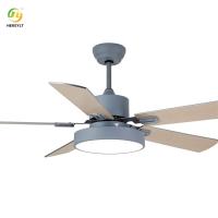 Metal y luz teledirigida de madera 48W de Downrod LED de la fan de techo 52 pulgadas