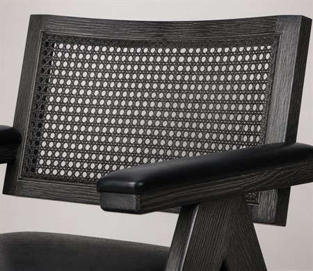 Solid Wood Cane Back Dining Armchair CYC-030 LE